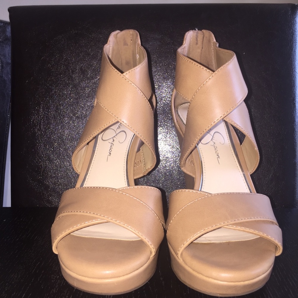 Light brown Jessica Simpson wedges